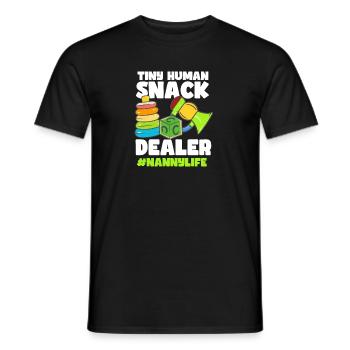 Tiny Human Snack Dealer #NannyLife - Männer T-Shirt - Schwarz - Vorne - AI Model Male 178 light (178cm)