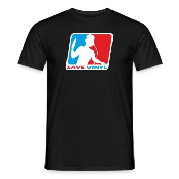 Deejay - Save Vinyl - Men's T-Shirt - black - Front - AI Model Male 178 light (178cm)
