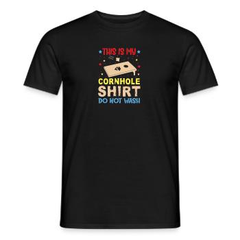This is my Cornhole Shirt do not wash - Männer T-Shirt - Schwarz - Vorne - AI Model Male 178 light (178cm)