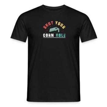 Fermez votre trou de maïs - T-shirt homme - noir - Devant - AI Model Male 178 light (178cm)
