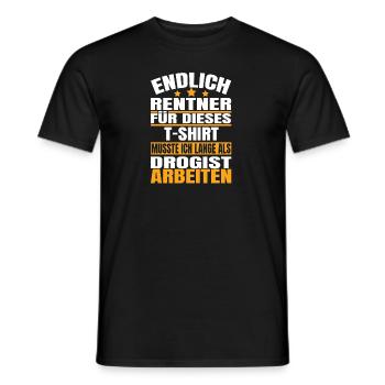 Endlich Rente 2023 Ruhestand Beruf Drogist - Männer T-Shirt - Schwarz - Vorne - AI Model Male 178 light (178cm)