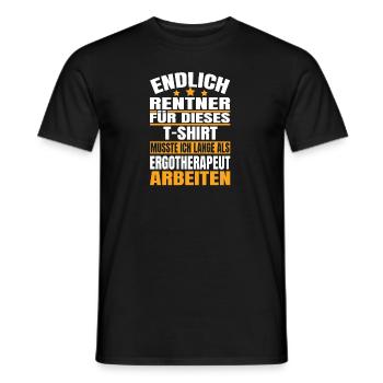 Endlich Rente 2023 Ruhestand Beruf Ergotherapeut - Männer T-Shirt - Schwarz - Vorne - AI Model Male 178 light (178cm)