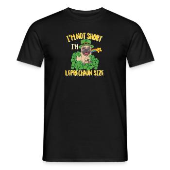 Je ne suis pas court Je suis Leprechaun Taille Carlin de Patrick - T-shirt homme - noir - Devant - AI Model Male 178 light (178cm)
