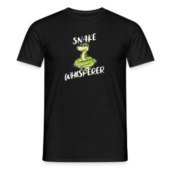 Snake Whisperer Schlangen Flüsterer Reptilien Fan - Männer T-Shirt - Schwarz - Vorne - AI Model Male 178 light (178cm)