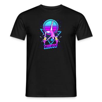 Spectacle de cirque Acrobate Trapéziste Acrobate Aérien - T-shirt homme - noir - Devant - AI Model Male 178 light (178cm)