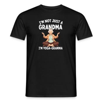 I'm Not Just A Grandma I'm A Yoga Grandma - Männer T-Shirt - Schwarz - Vorne - AI Model Male 178 light (178cm)
