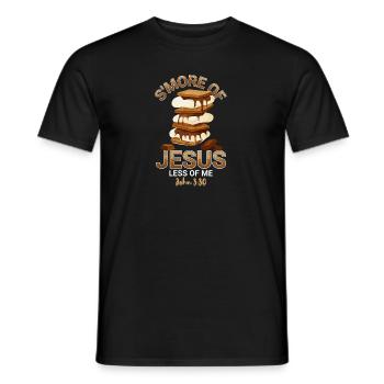 Plus de Jésus, moins de moi Camping Chocolate - T-shirt homme - noir - Devant - AI Model Male 178 light (178cm)