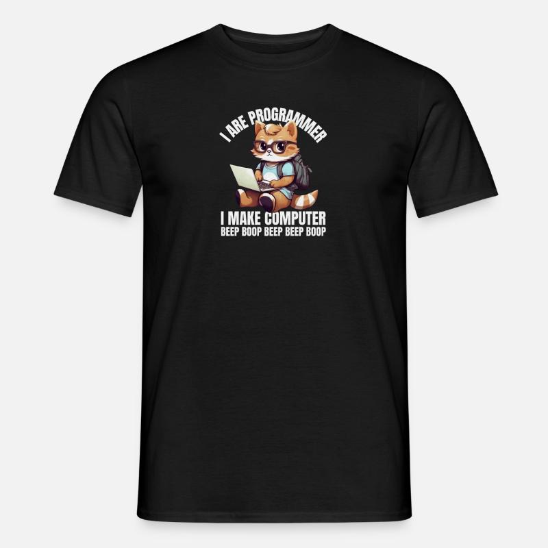 Ich bin Programmierer. Ich mache Computer Beep - Mænd T-shirt - sort