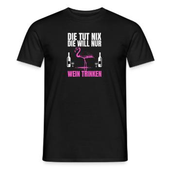 Die tut nix die will nur Wein trinken Party - Männer T-Shirt - Schwarz - Vorne - AI Model Male 178 light (178cm)