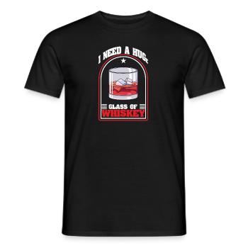 I Need a Huge Glass of Whiskey Lover - Men's T-Shirt - black - Front - AI Model Male 178 light (178cm)
