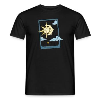 Tarot Soleil Coloré par Isa.unprofessional - T-shirt homme - noir - Devant - AI Model Male 178 light (178cm)