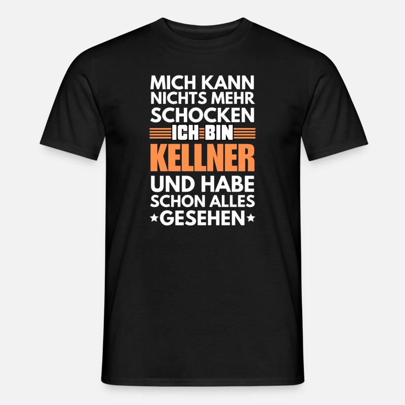Nicht schockbarer Kellner - Männer T-Shirt - Schwarz