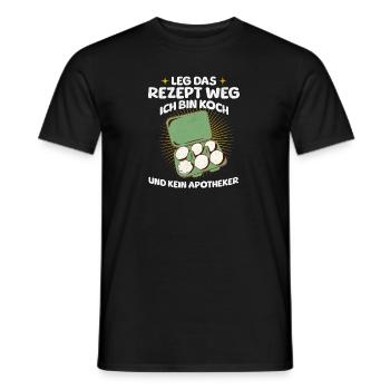 Rangez la recette Je suis cuisinier et non pharmacien - T-shirt homme - noir - Devant - AI Model Male 178 light (178cm)