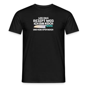 Rangez la recette Je suis cuisinier et non pharmacien - T-shirt homme - noir - Devant - AI Model Male 178 light (178cm)