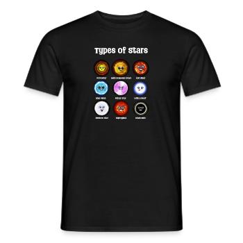 Astronomy Types Of Stars - Men's T-Shirt - black - Front - AI Model Male 178 light (178cm)
