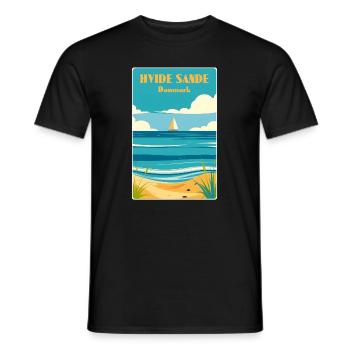 Hvide Sande Dänemark - Männer T-Shirt - Schwarz - Vorne - AI Model Male 178 light (178cm)