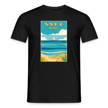 Sylt Nordsee - Männer T-Shirt - Schwarz - Vorne - AI Model Male 178 light (178cm)