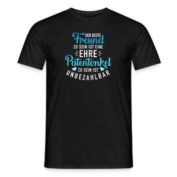 Patenonkel - Männer T-Shirt - Schwarz - Vorne - AI Model Male 178 light (178cm)
