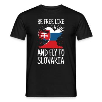 Slovakia Flag Vintage Slovak Flag Home - Men's T-Shirt - black - Front - AI Model Male 178 light (178cm)