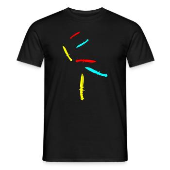 Messer icon - Männer T-Shirt - Schwarz - Vorne - AI Model Male 178 light (178cm)
