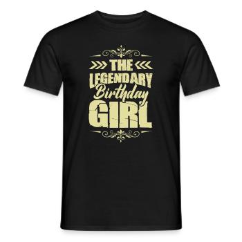 Legendarisk fødselsdagspige - Mænd T-shirt - sort - Foran - AI Model Male 178 light (178cm)