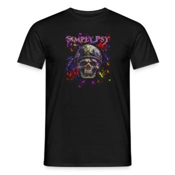 Simply Psy - Männer T-Shirt - Schwarz - Vorne - AI Model Male 178 light (178cm)