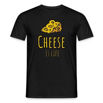 Le fromage, c’est la vie | Cadeau amusant pour les amateurs de fromage - T-shirt homme - noir - Devant - AI Model Male 178 light (178cm)