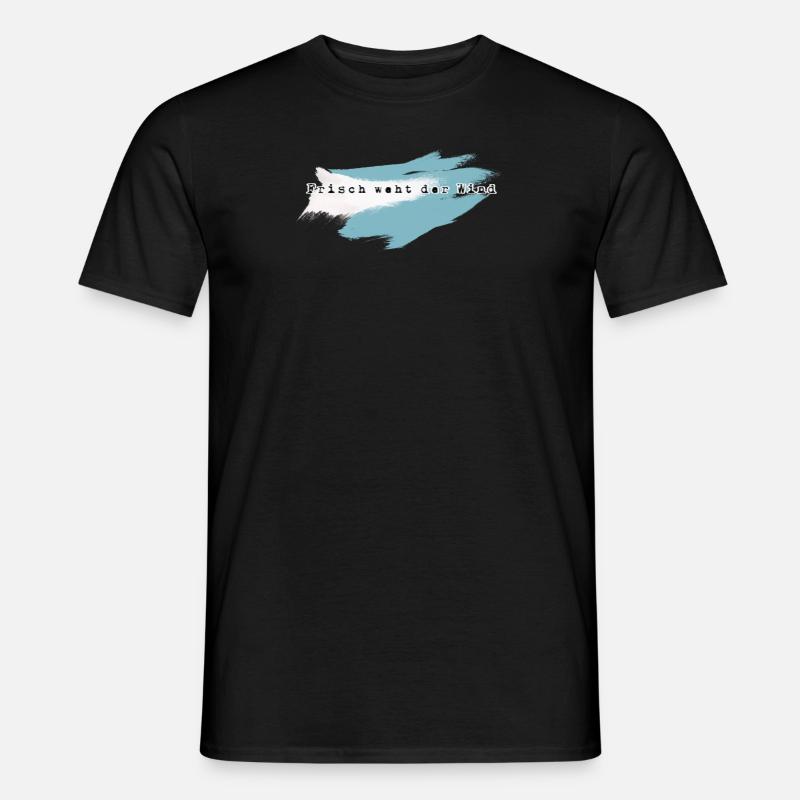 Frisch weht der Wind - Männer T-Shirt - Schwarz