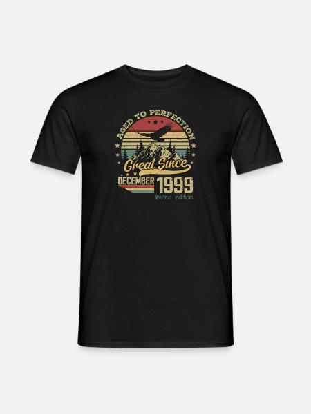 25 ans Vieilli à la Perfection né : décembre 1999 - T-shirt homme - noir