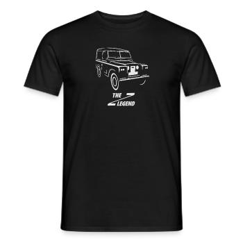 Véhicule tout-terrain série 2a Oldtimer Landy - LR - T-shirt homme - noir - Devant - AI Model Male 178 light (178cm)