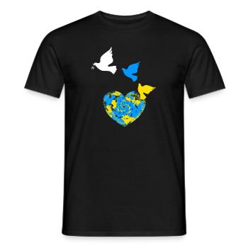 Ukraine - Men's T-Shirt - black - Front - AI Model Male 178 light (178cm)