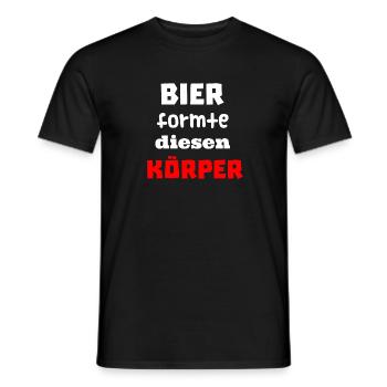 Bier formte diesen Körper. Lustiger Spruch. Witzig - Männer T-Shirt - Schwarz - Vorne - AI Model Male 178 light (178cm)