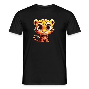 Tiger - Männer T-Shirt - Schwarz - Vorne - AI Model Male 178 light (178cm)
