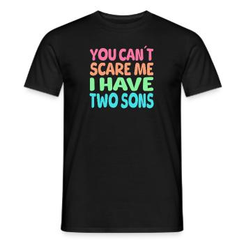 Ich habe zwei Söhne Fun - Männer T-Shirt - Schwarz - Vorne - AI Model Male 178 light (178cm)