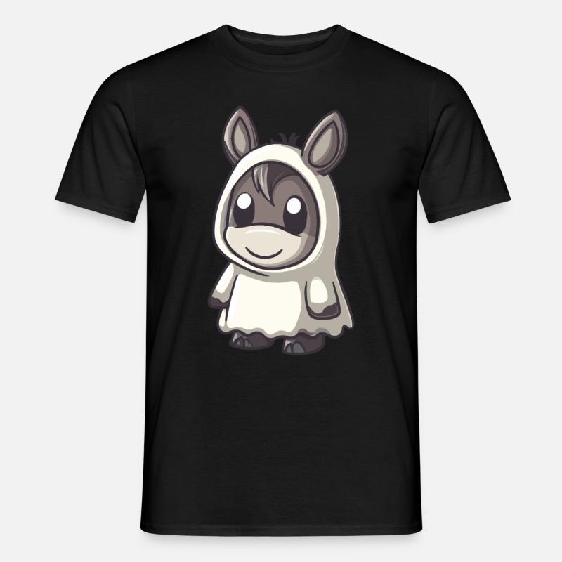 Esel Halloween Comic Geist - Männer T-Shirt - Schwarz