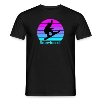 Snowboard - T-shirt homme - noir - Devant - AI Model Male 178 light (178cm)