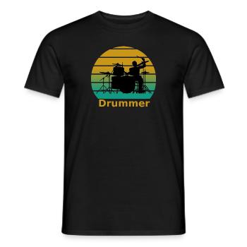 Drummer - T-shirt homme - noir - Devant - AI Model Male 178 light (178cm)