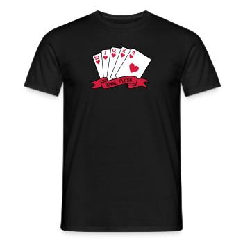 Royal Flush - Männer T-Shirt - Schwarz - Vorne - AI Model Male 178 light (178cm)