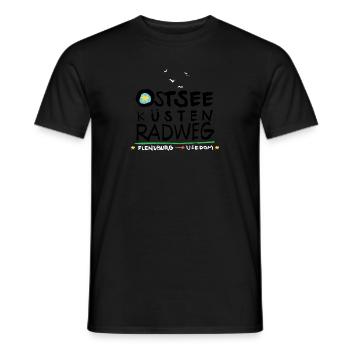 Ostsee Radweg - Männer T-Shirt - Schwarz - Vorne - AI Model Male 178 light (178cm)