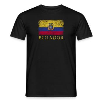 Ecuadorianische Flagge Ecuador Ecuadorflagge - Männer T-Shirt - Schwarz - Vorne - AI Model Male 178 light (178cm)