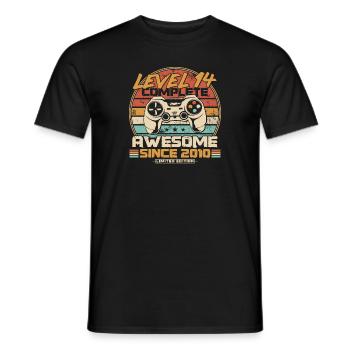 14. Geburtstag Gamer Jahrgang 2010 geboren - Männer T-Shirt - Schwarz - Vorne - AI Model Male 178 light (178cm)