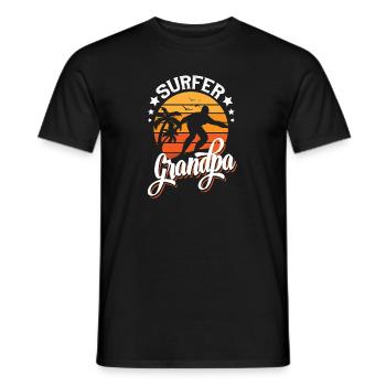 GRANDPA SURF SURF - T-shirt homme - noir - Devant - AI Model Male 178 light (178cm)