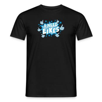 Need Likes (Comic Explosion) - Men's T-Shirt - black - Front - AI Model Male 178 light (178cm)