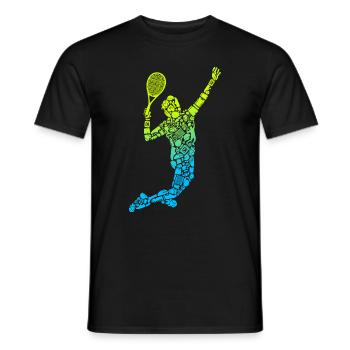 Tennis Symbole Tennistrainer Jungen Tennisspieler - Männer T-Shirt - Schwarz - Vorne - AI Model Male 178 light (178cm)