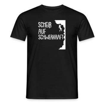 scheiß auf schwerkraft - Männer T-Shirt - Schwarz - Vorne - AI Model Male 178 light (178cm)
