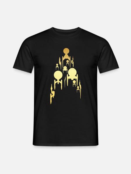 Star Trek Discovery Vaisseau Spatial d'Or - T-shirt homme - noir
