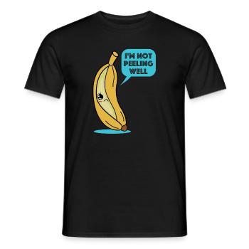 Ich schäle mich nicht gut| Banane, lustige Sprüche - Männer T-Shirt - Schwarz - Vorne - AI Model Male 178 light (178cm)