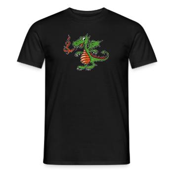 Little Fire Dragon - Men's T-Shirt - black - Front - AI Model Male 178 light (178cm)