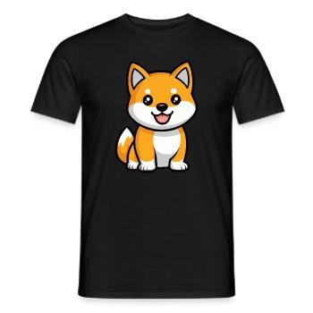 Shiba Inu Dog Cute - Men's T-Shirt - black - Front - AI Model Male 178 light (178cm)