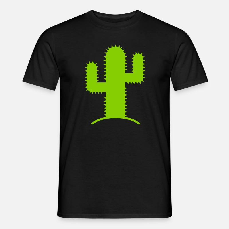 Kaktus - Männer T-Shirt - Schwarz